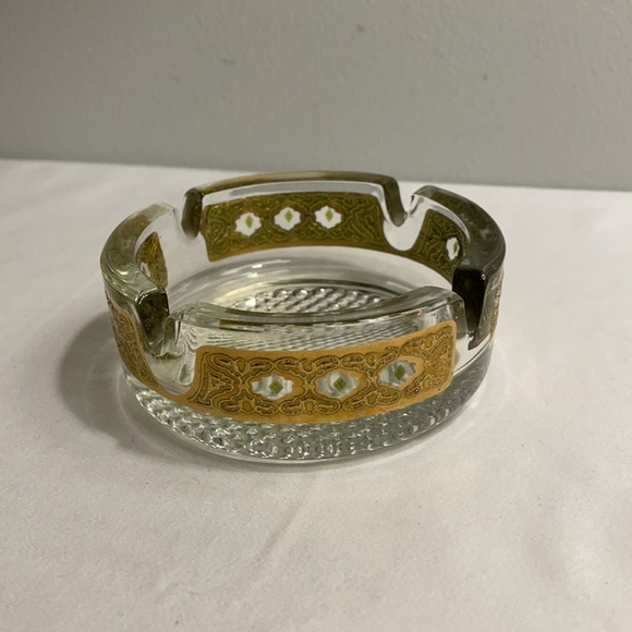 MCM Culver Valencia Ashtray 24kt Gold Overlay - Picture 2 of 7